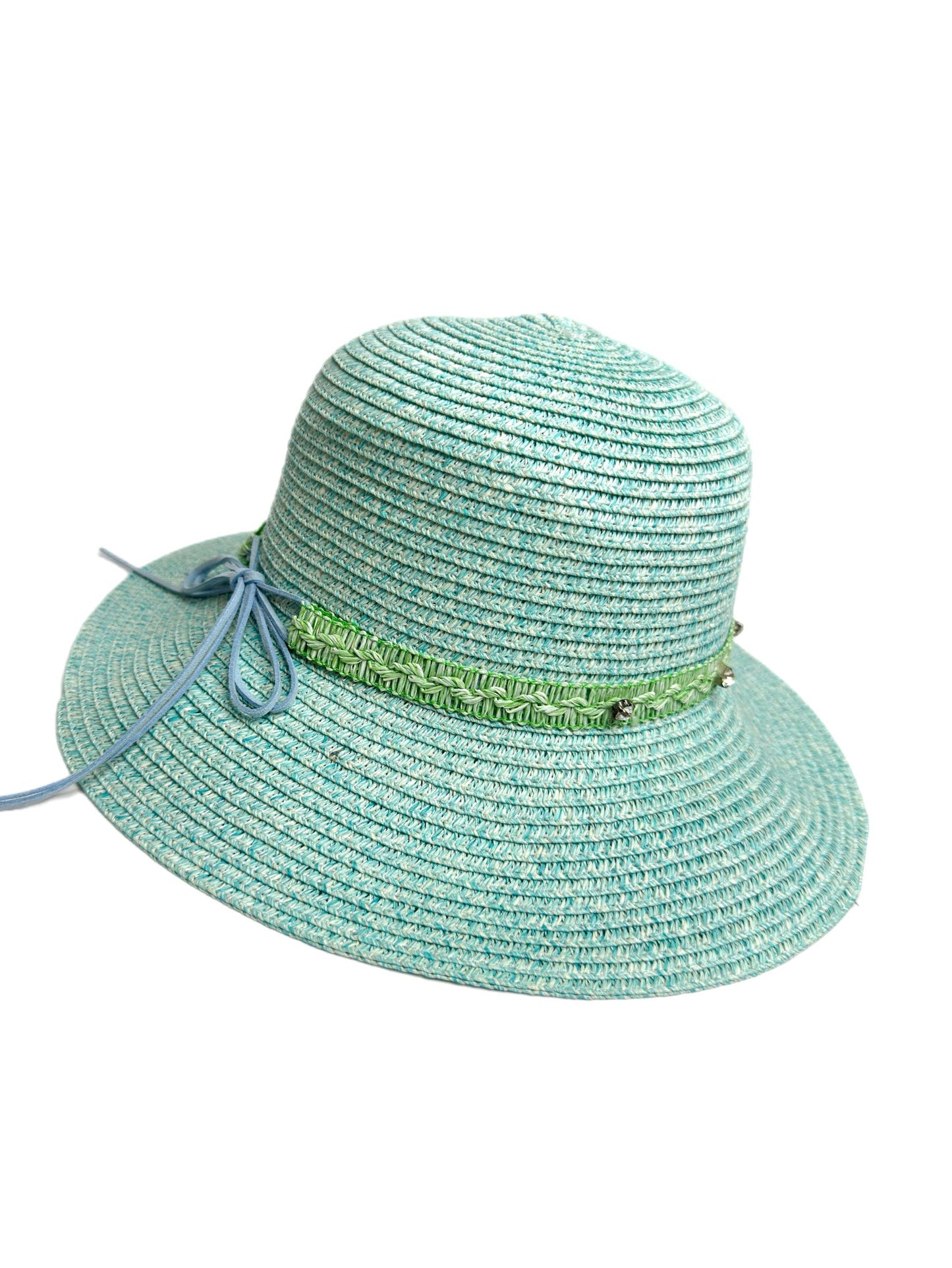 light blue straw hat-lolini vogue