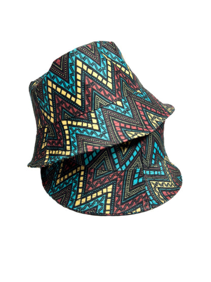 multicolor printed unisex bucket hat-lolini vogue