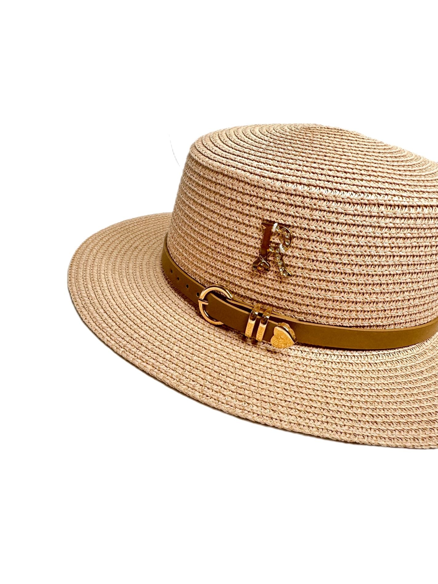 pink classic straw hat- lolini vogue