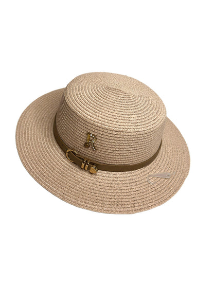 pink classic straw hat- lolini vogue