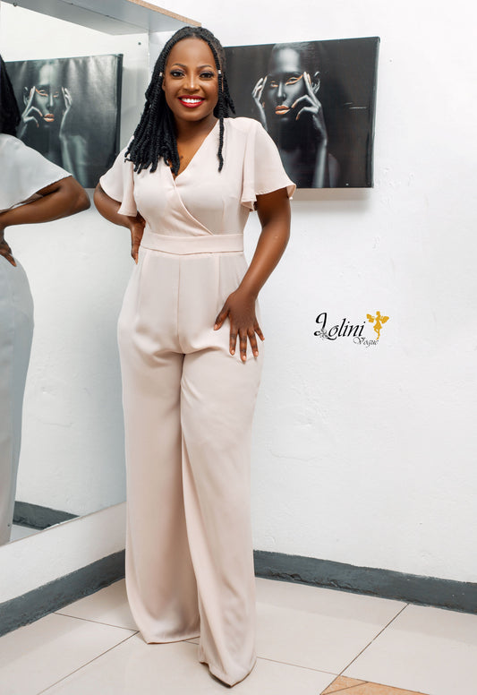 Nude Palazzo Fit Jumpsuit