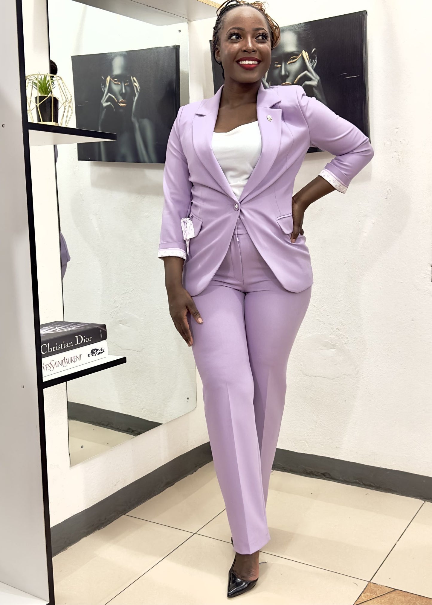 Lilac Pant suit-lolini vogue