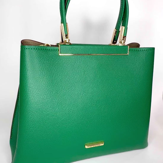 Dark green handbag video 