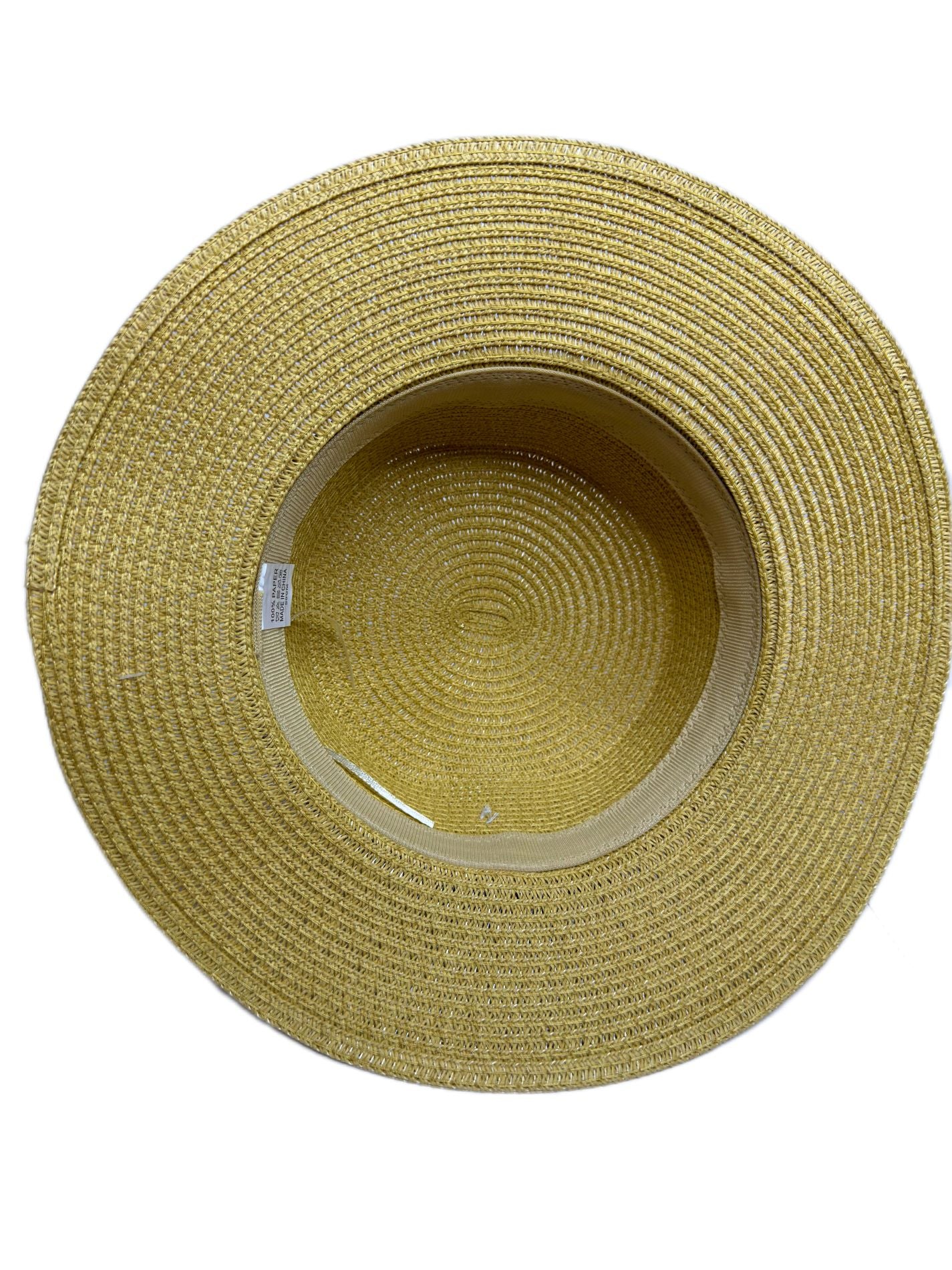 tan round straw hat- lolini vogue