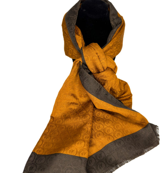 Mustard with Brown scarf-lolini vogue