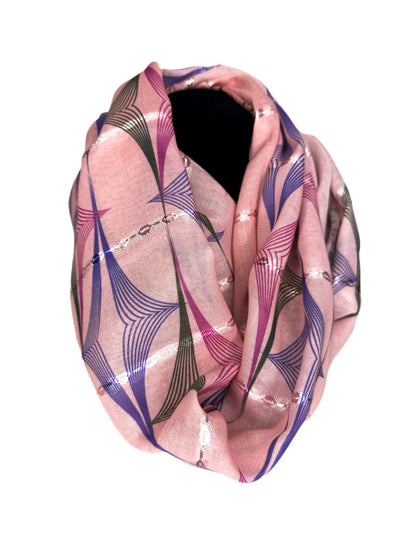 Pink patterned scarf-lolini vogue