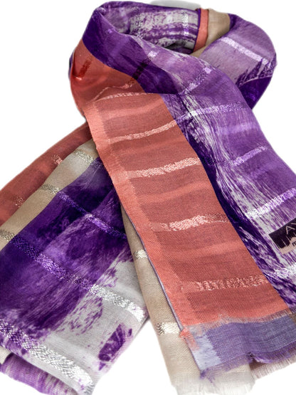 Lilac printed scarf-Lolini vogue