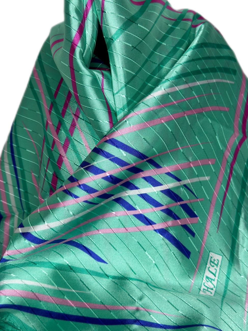 green silk scarf- lolini vogue