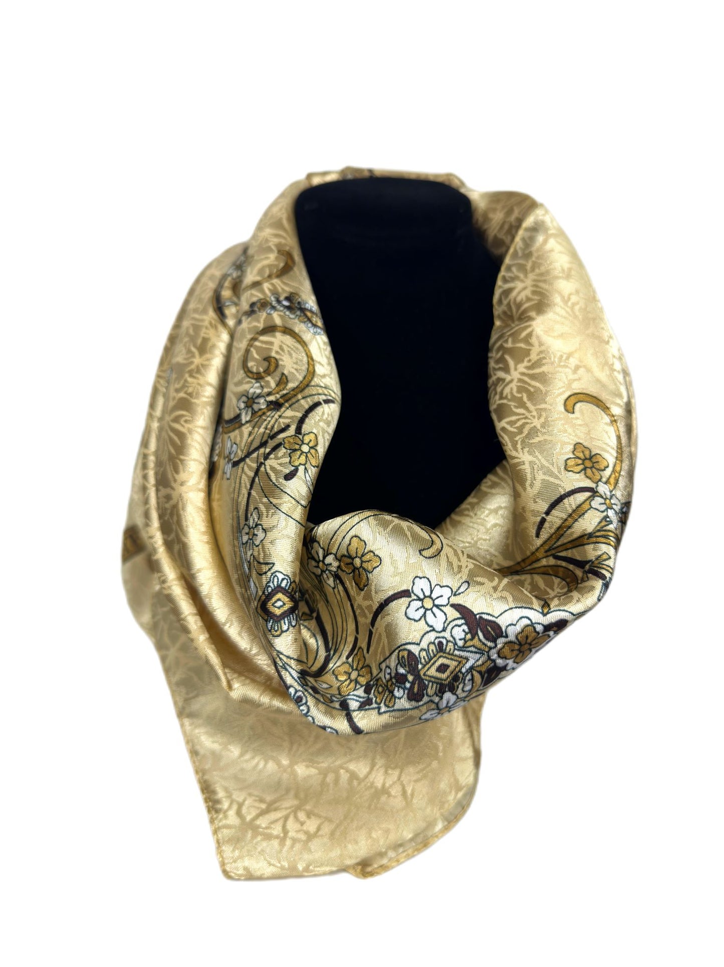 gold silk scarf-lolini vogue