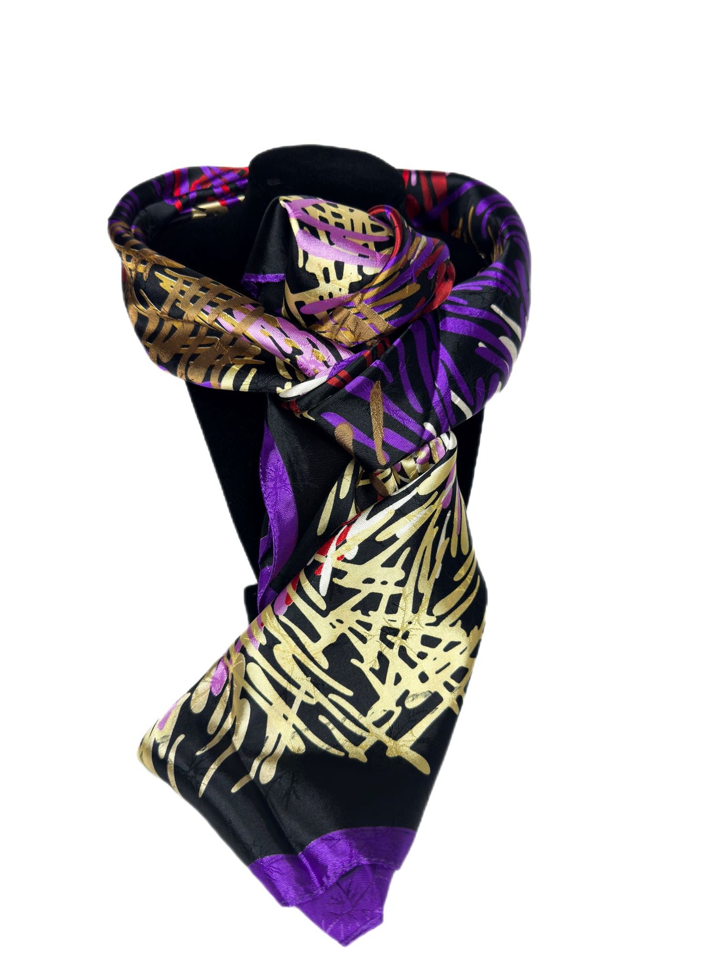 multi color with purple silk scarf-lolini vogue