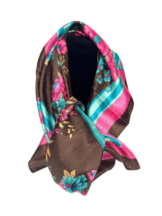 brown with pink silk scarf-lolini vogue