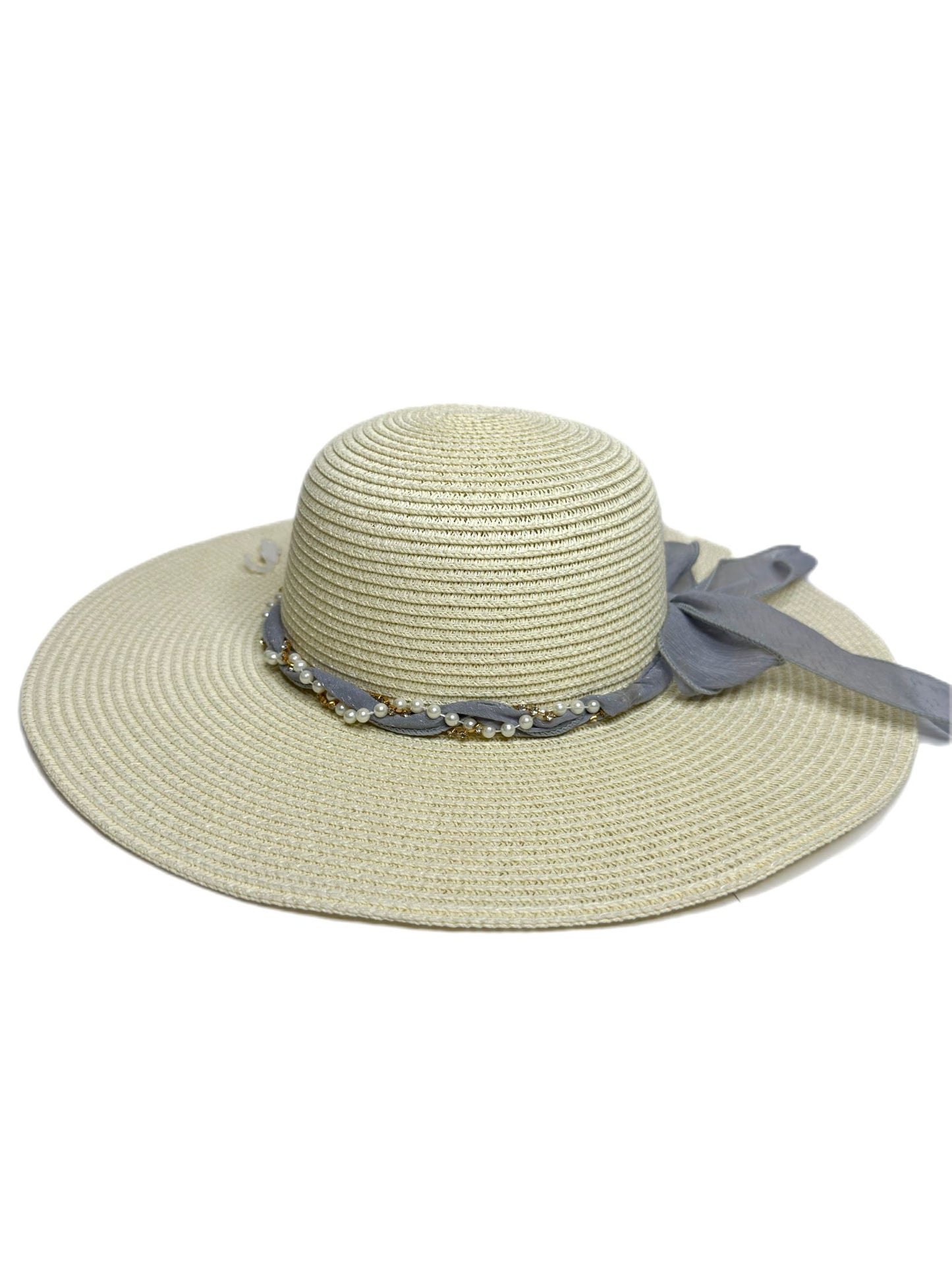 cream straw hat- lolini vogue